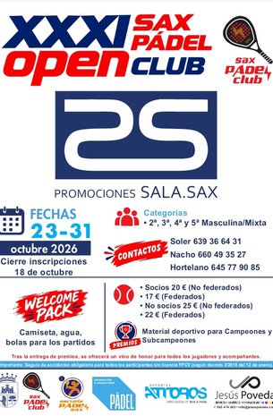 CIRCUITO CLUB FPCV XXXI SAX PADEL CLUB